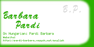 barbara pardi business card